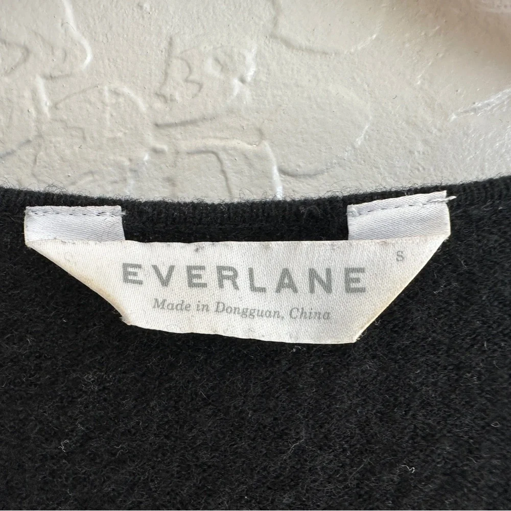 Everlane Cashmere V-Neck Long Black Cardigan Women’s - Small